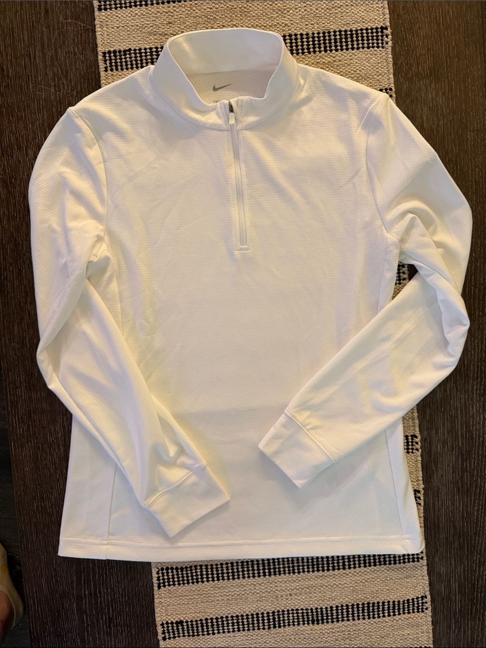 Nike Men’s White Half-Zip Dry Fit Long Sleeve Pullover